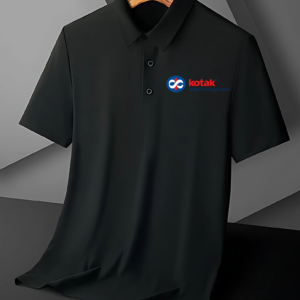 Customized Kotak Mahindra Bank Logo Polo Shirt - Premium Black Corporate Uniform Custom T-shirts | Personalize & Order Prints