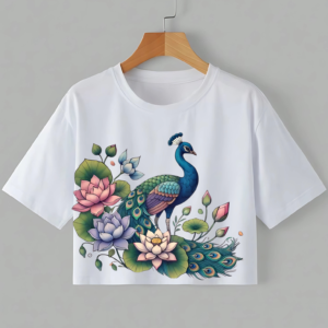 Peacock Elegance Graphic T-Shirt