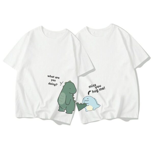 Dino Love Couple T-Shirt Set