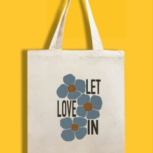 Let Love In Printed Tote Bag