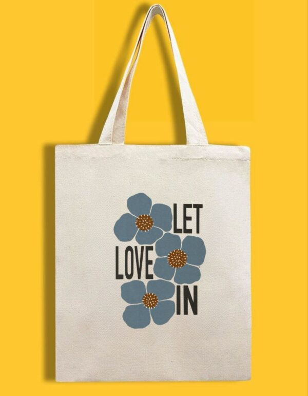Let Love In Printed Tote Bag