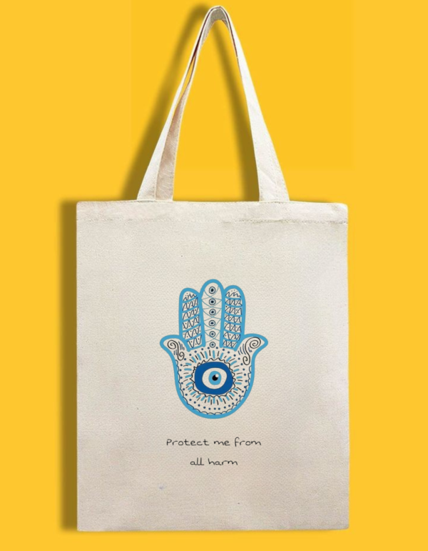 Hamsa Evil Eye Protection Tote Bag – mlprinthub