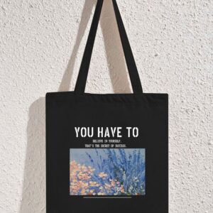 Customize🖤 Believe & Bloom Tote Bag