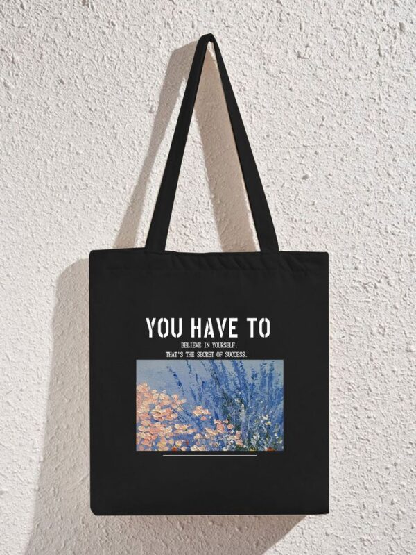Customize🖤 Believe & Bloom Tote Bag