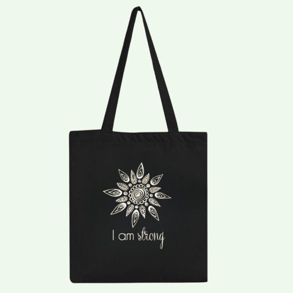 🌿 I Am Strong Mandala Tote Bag 👜