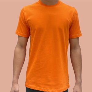 🧡 Classic Orange Plain T-Shirt