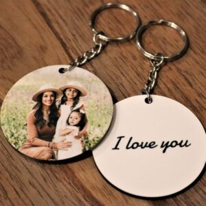 Personalized Photo Keychain – Double-Sided with Custom Text or Image