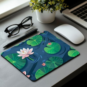 Water Lily Lotus Theme Mouse Pad