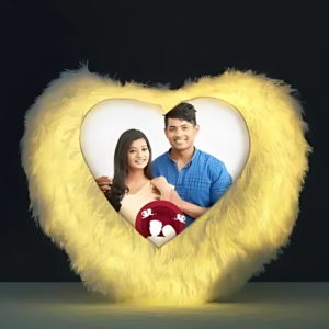 Customized Heart-Shaped LED Photo Pillow