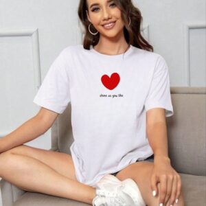 "Shine As You Like" Customizable Heart T-Shirt – Minimal & Meaningful