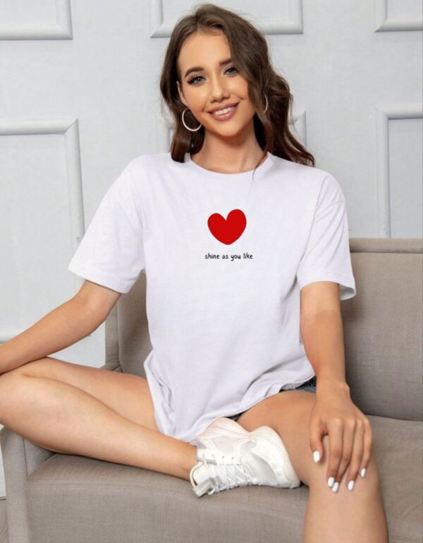"Shine As You Like" Customizable Heart T-Shirt – Minimal & Meaningful