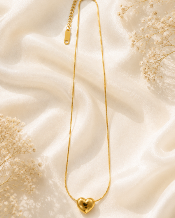 Mini Heart Pendant Necklace for Women Anti Tarnish