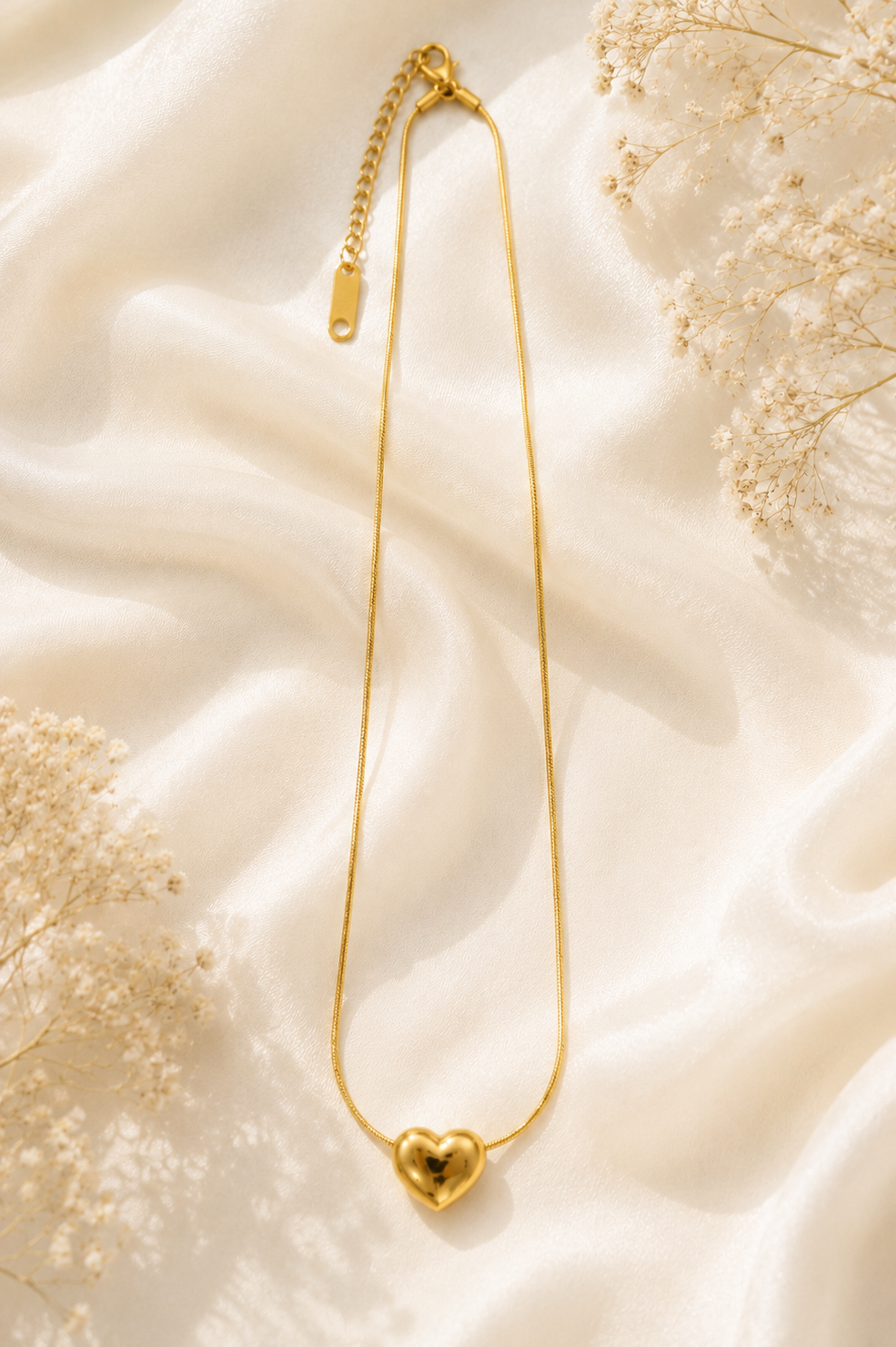 Mini Heart Pendant Necklace for Women Anti Tarnish