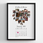 a4 collage photo frame – personalized multi photo wall decor | uv plastic frame mlprinthub