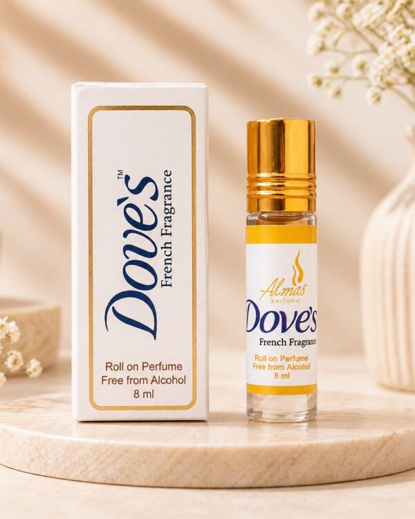 almas doves roll on perfume 8ml alcohol free long lasting fragrance for men and women