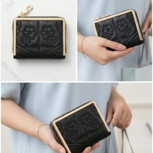 classic black zip wallet