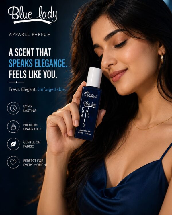 Vablon Blue Lady Perfume 30 ml Long Lasting Fragrance