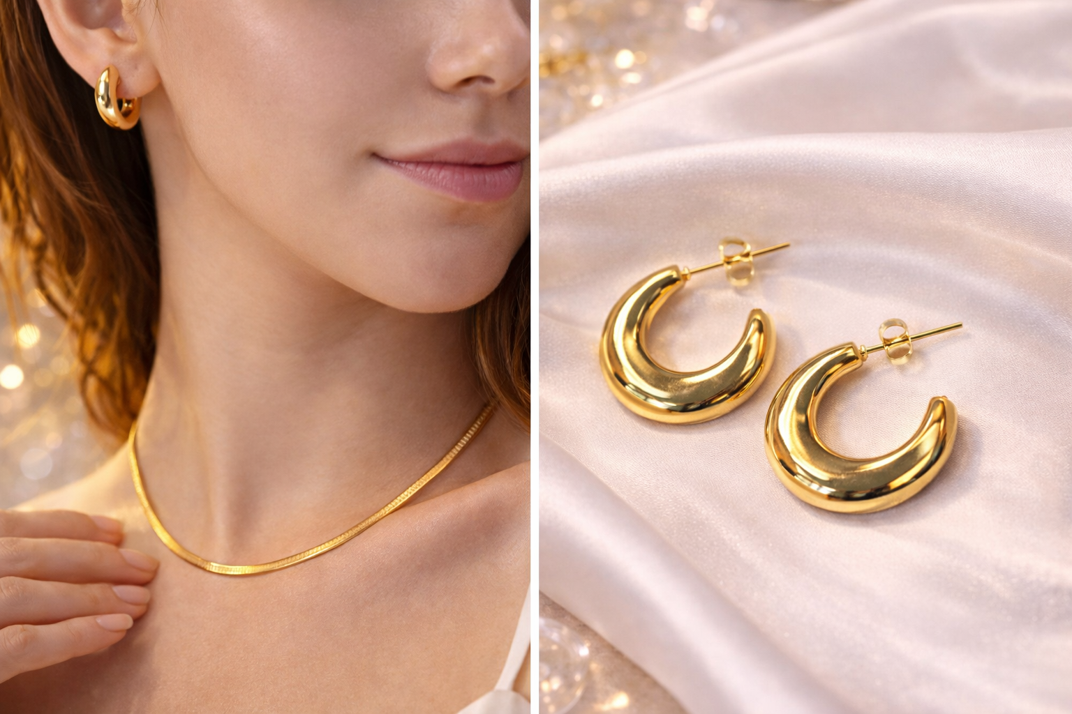 curve hoop earrings anti tarnish curve hoop earrings anti tarnish