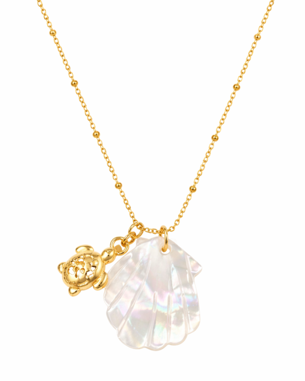 anti tarnish mother of pearl turtle pendant necklace gold look – mlprinthub