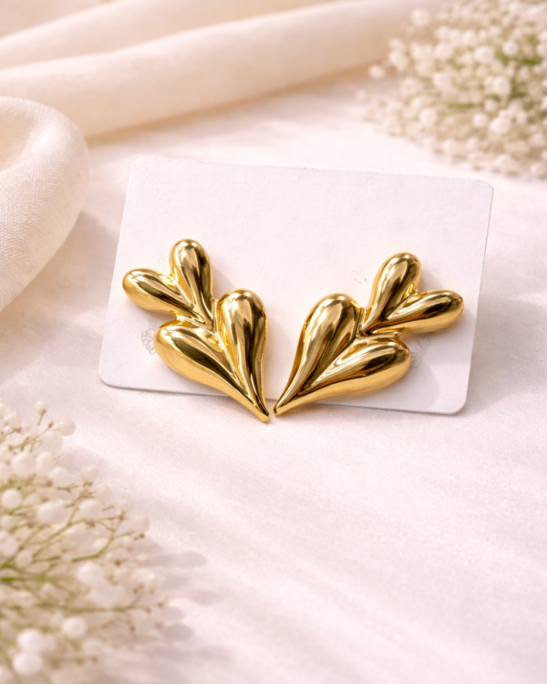 petal earrings for women anti tarnish