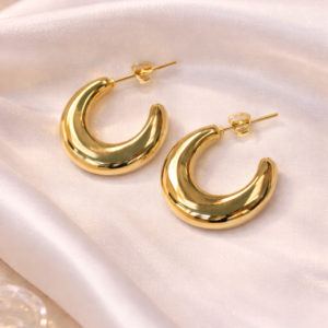 curve hoop earrings anti tarnish