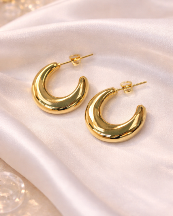 curve hoop earrings anti tarnish