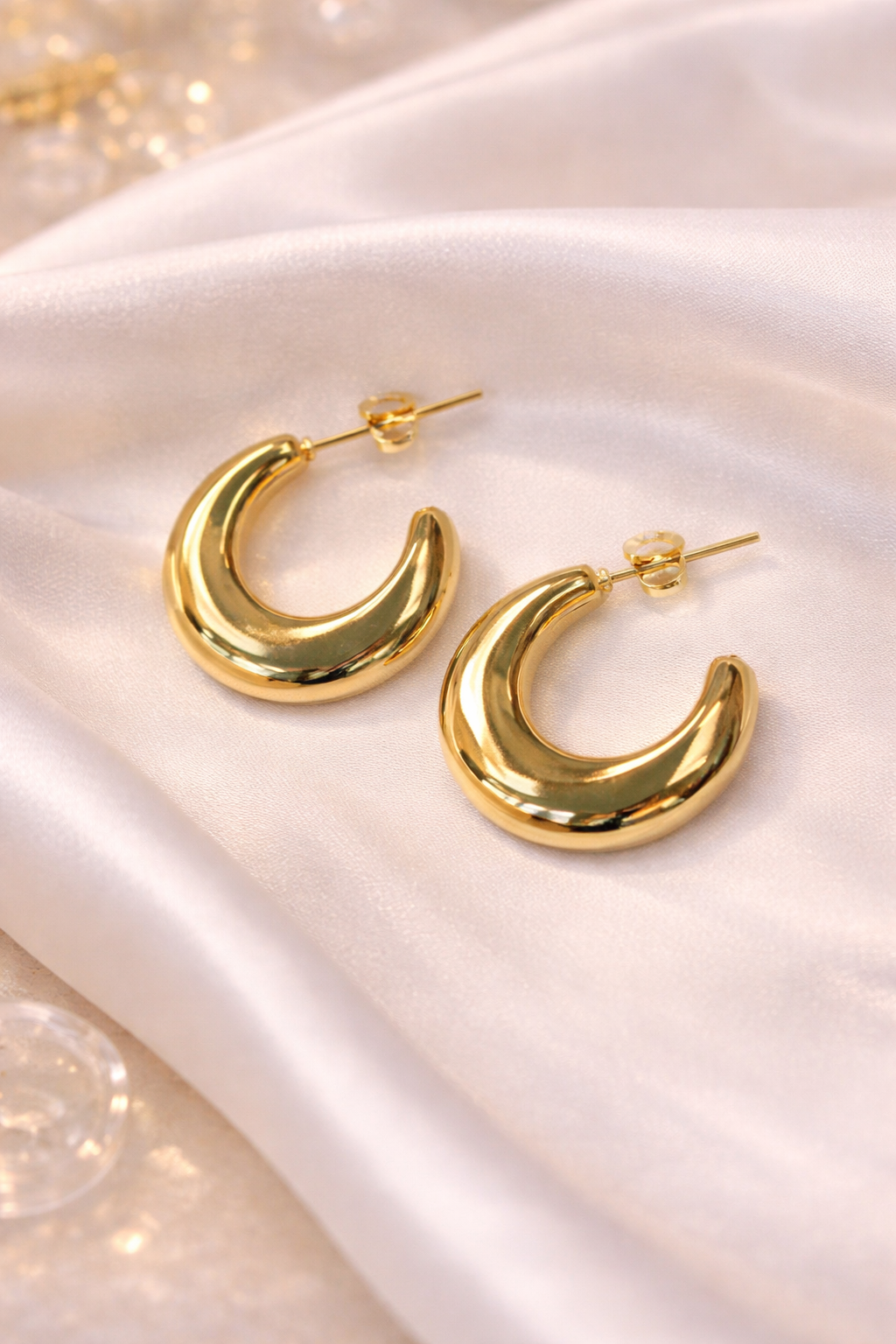 curve hoop earrings anti tarnish curve hoop earrings anti tarnish