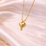 heart pendant necklace for women anti tarnish