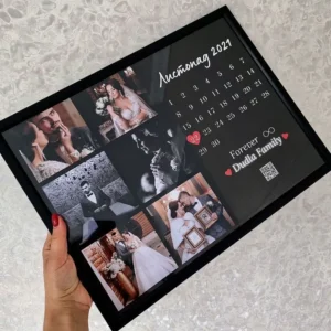 black a4 collage photo frame – custom multi photo personalized gift | mlprinthub