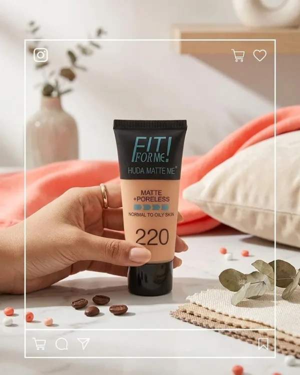 fit for me huda matte foundation 220