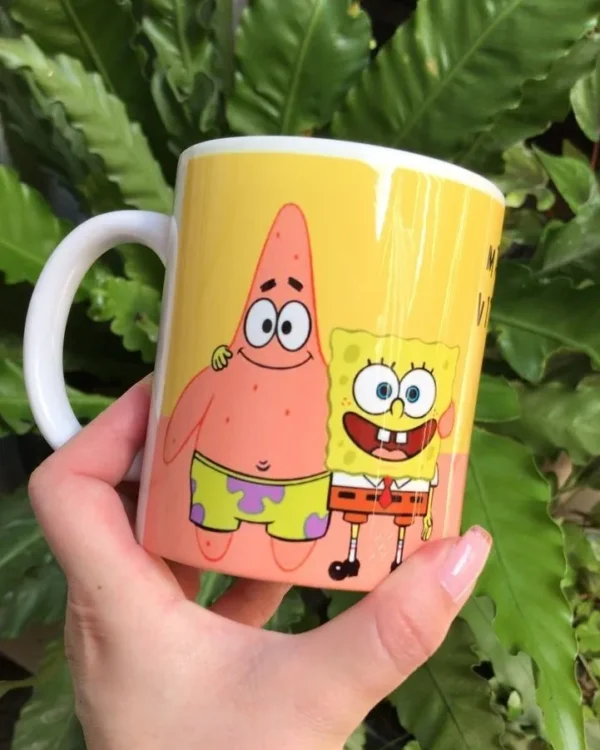 spongebob cartoon printed mug – premium custom ceramic cup | mlprinthub