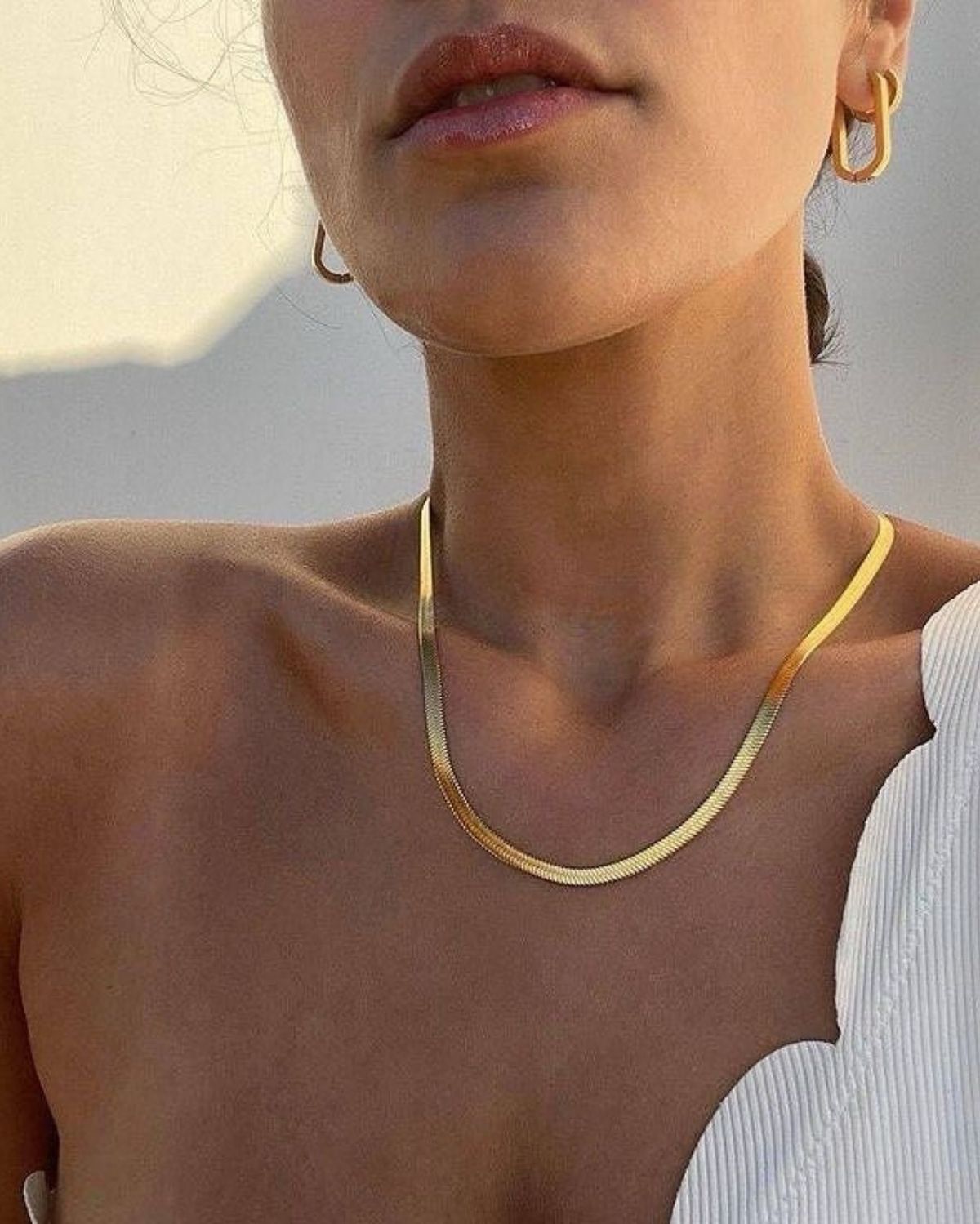 Anti Tarnish Snake Chain Necklace for Women