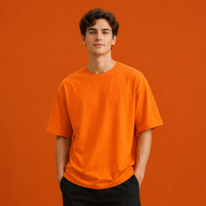 premium oversized cotton t shirt โ orange
