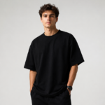 premium oversized black t shirt 210 gsm | heavyweight cotton loose fit streetwear