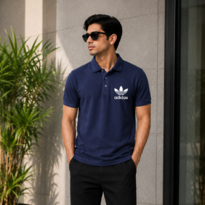 premium navy blue polo t shirt