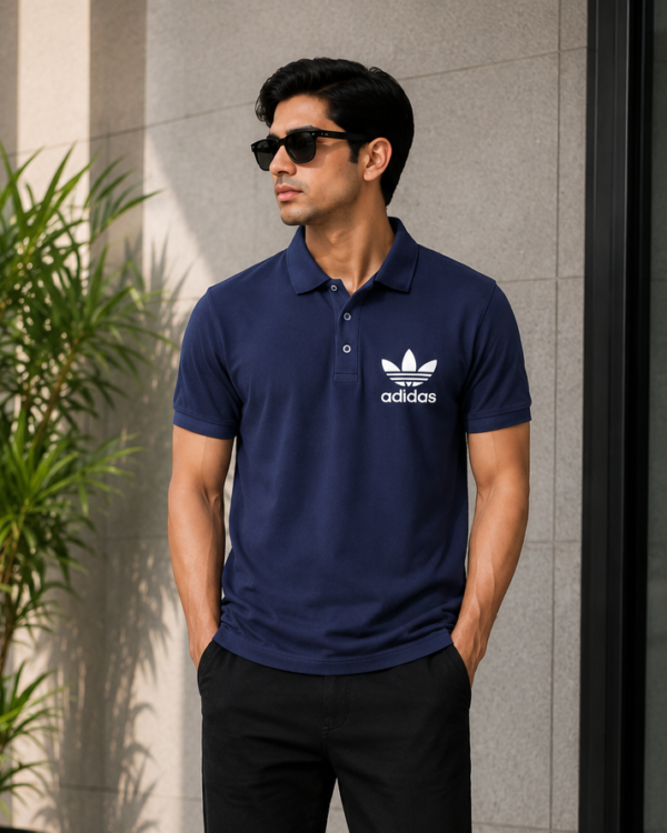 premium navy blue polo t shirt