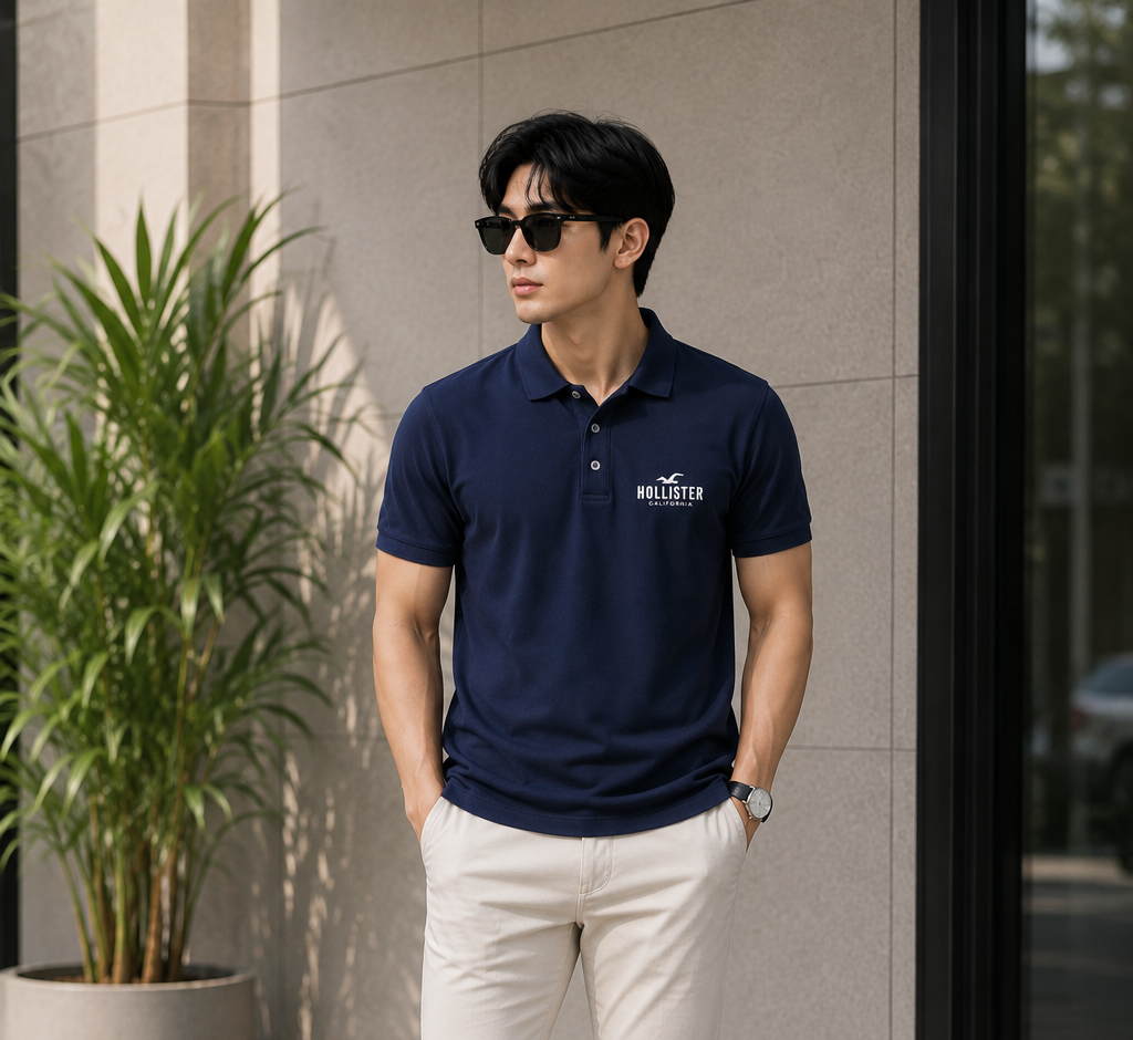 custom logo premium navy blue polo t shirt for men | bulk order corporate & staff uniform