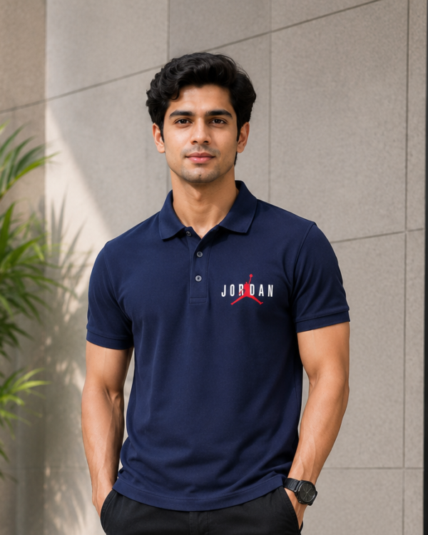 premium navy blue polo t shirt