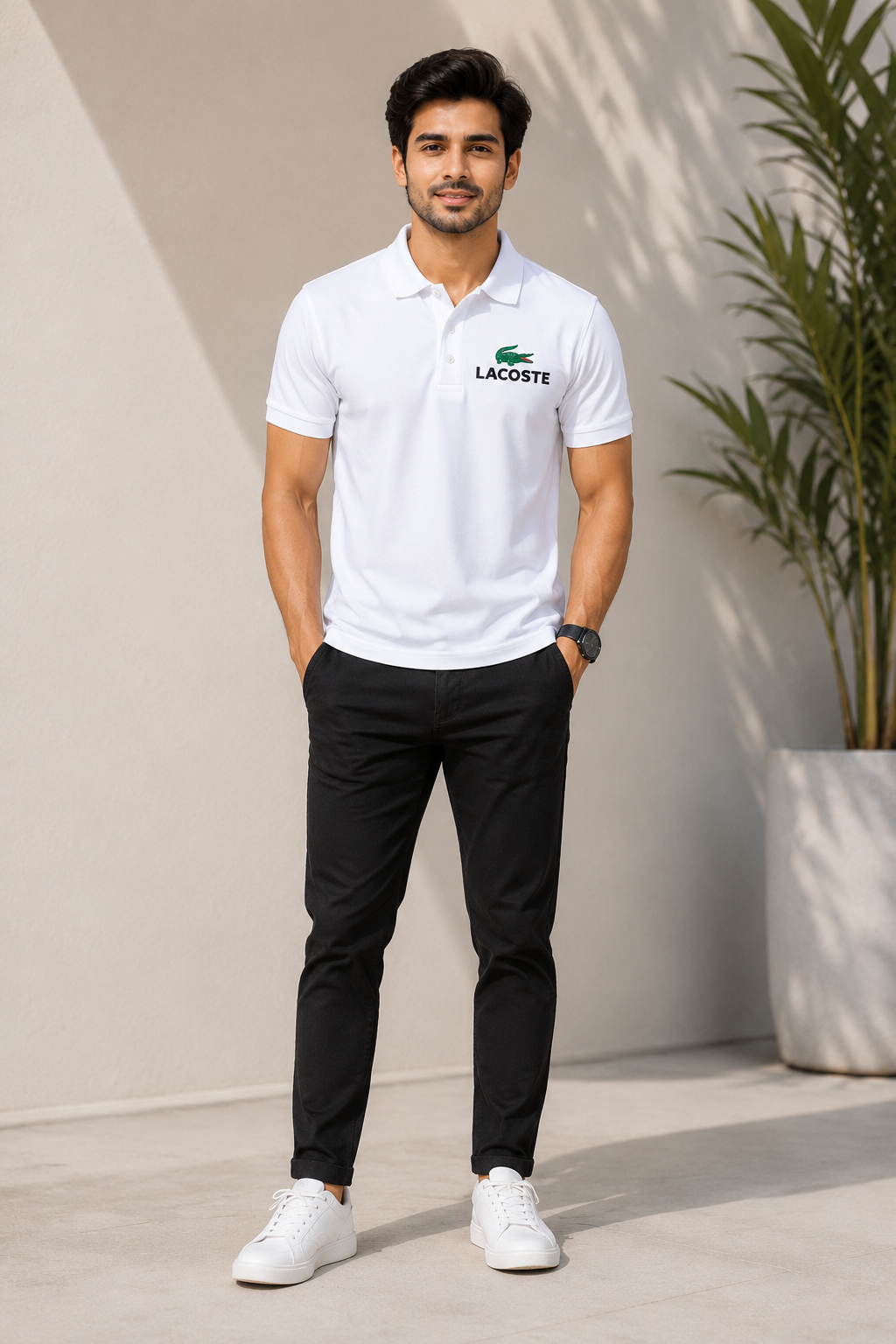 premium white polo t shirt