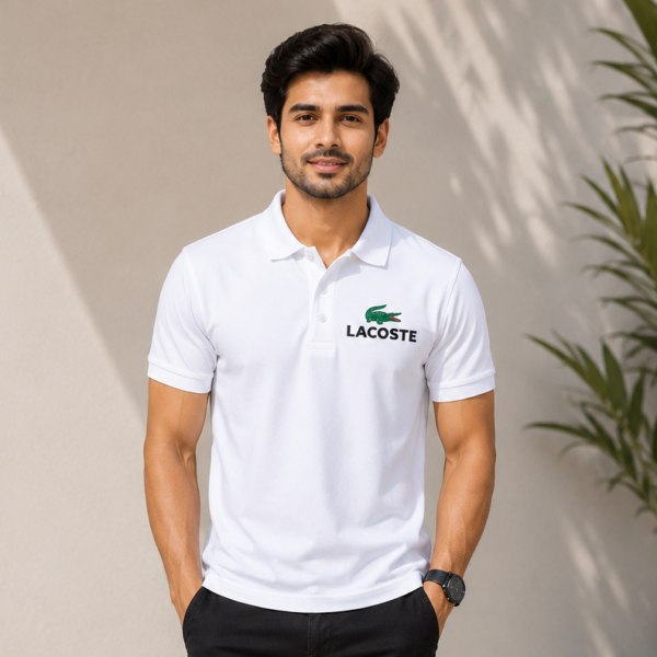 premium white polo t shirt