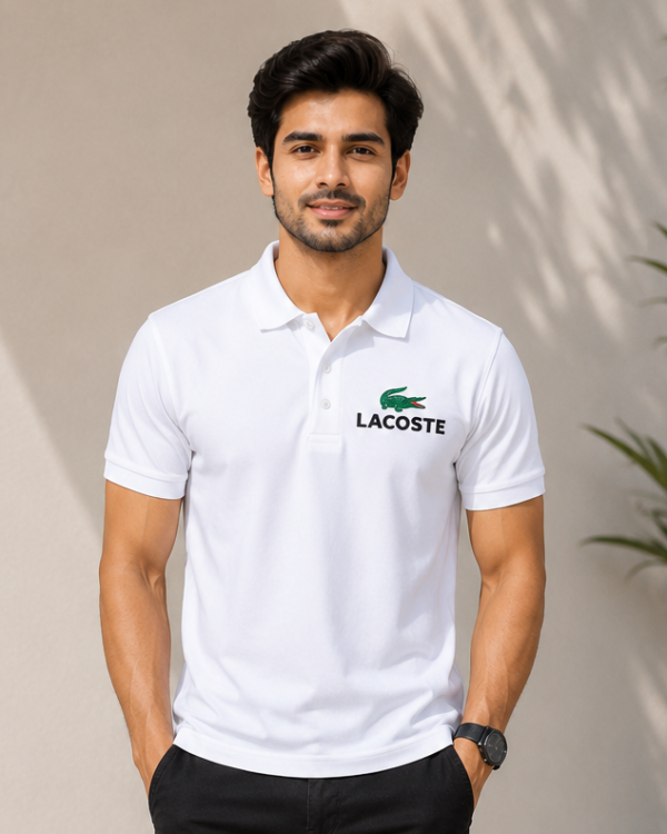 premium white polo t shirt