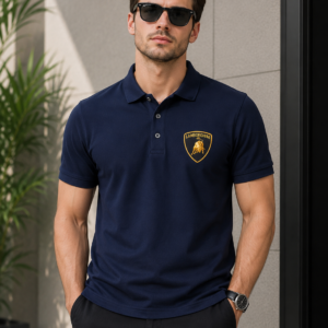 custompremium navy blue polo t shirt