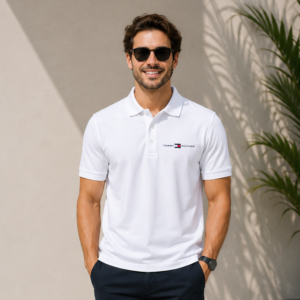 custom premium white polo t shirt