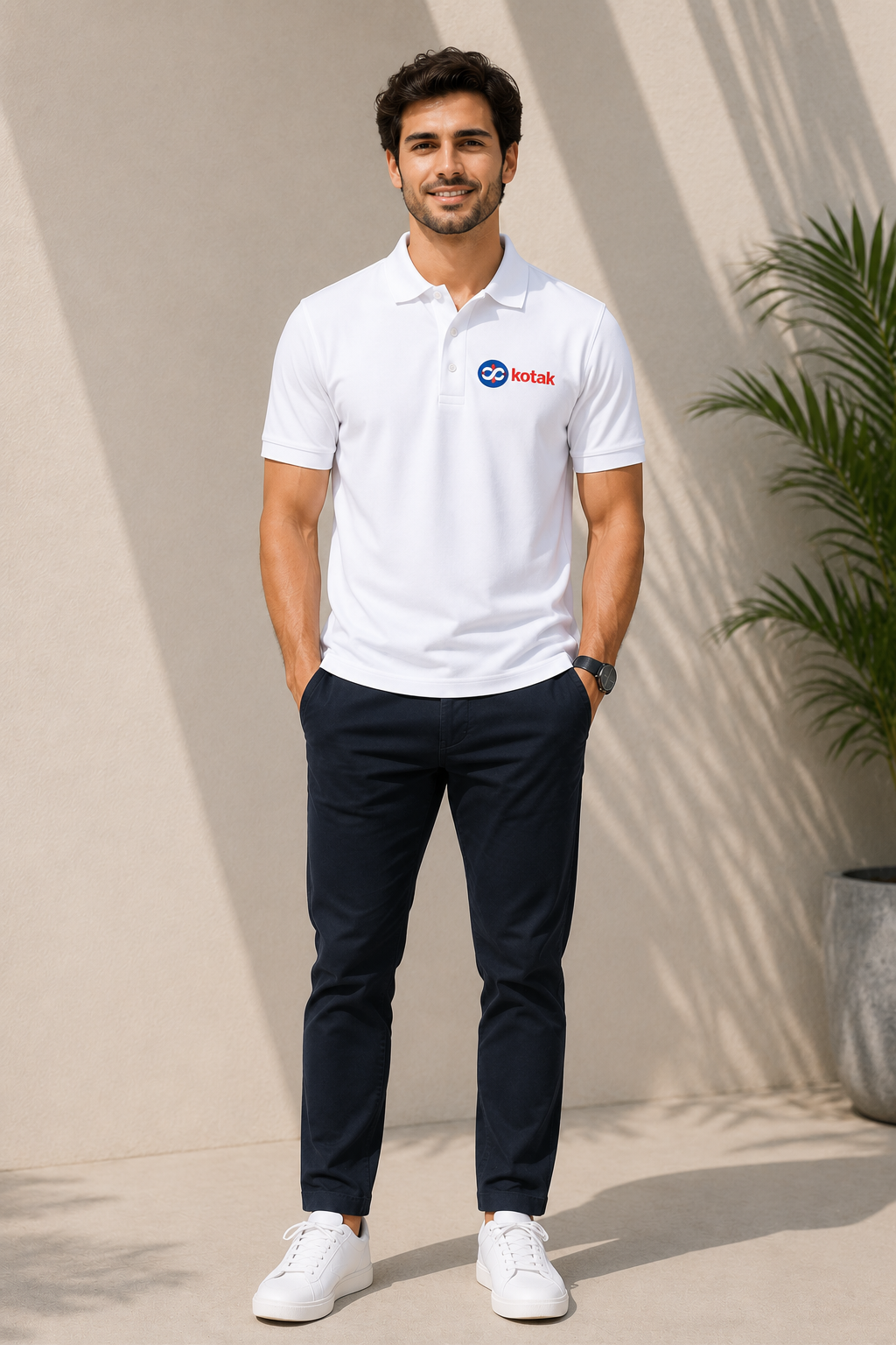 kotak mahindra bank polo t shirt for men regular fit half sleeve collar t shirt