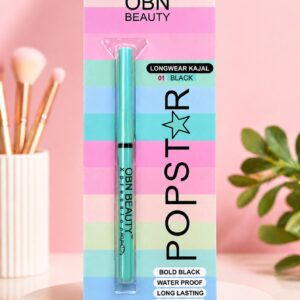 obn beauty popstar longwear kajal – black (waterproof & smudge proof)