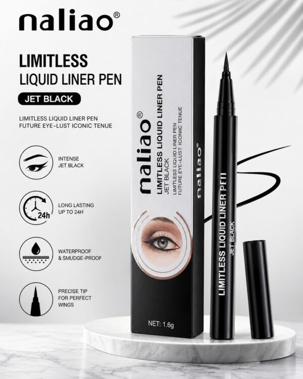 maliao limitless liquid liner pen – jet black (waterproof & smudge proof)