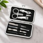 premium manicure & pedicure kit – stainless steel (travel case)