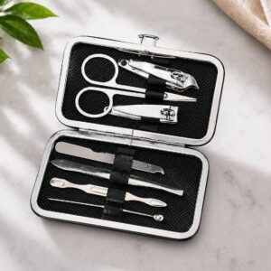 premium manicure & pedicure kit – stainless steel (travel case)