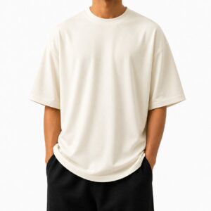 premium oversized cotton t shirt – off white