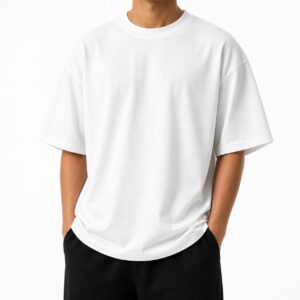 premium oversized cotton t shirt – white